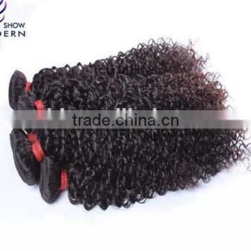 Red Color Big Curly non- Remy Hair Weaving Indian Weave Hair
