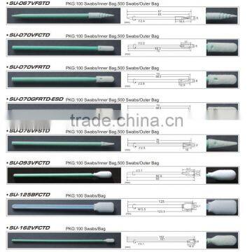 PU Foam head swabs , PP handle with different size swabs