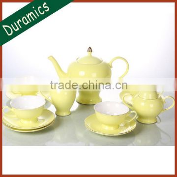 Factory supply glazed fine china tea set