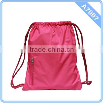 Pink Waterproof Drawstring Gym Bag