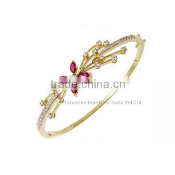 18 carat yellow gold bangle bracelet