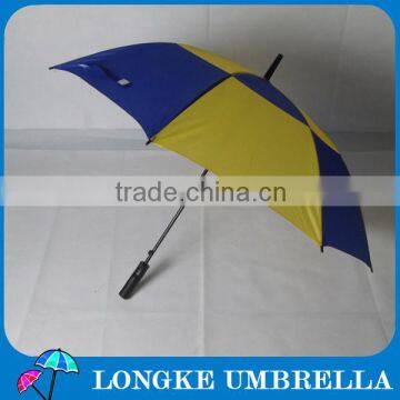 24"auto open Straight golf Umbrella with handprint handle