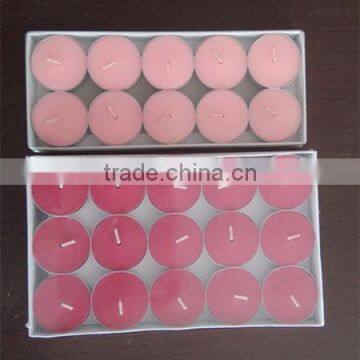 colored scented tea light candle of Qingyun Super Light Candle Technology Co.,Ltd.