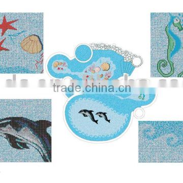 glass mosaic pattern for swimming pool