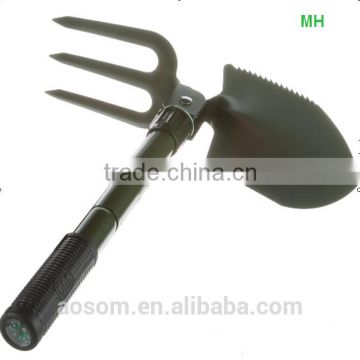 MH Wholesale High Quality Carbon Steel Mini Folding Shovel with Fork
