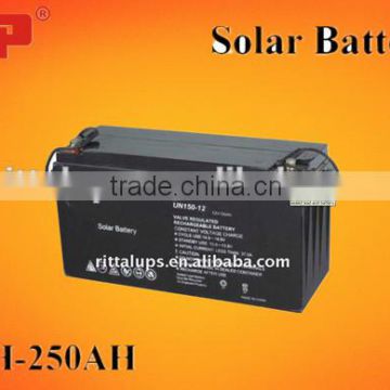 Solar Pb material battery used in office/factory/home/outside 3AH-250AH with free maintenance