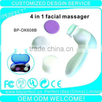 Portable 4 in 1 facial cleaning massager