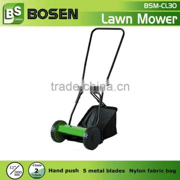 12" Hand Push Cylinder Grass Mower with 300mm Blade