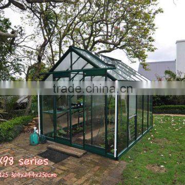 Convincing zone 4mm tempered safety glass summer house with aluminium frame and base