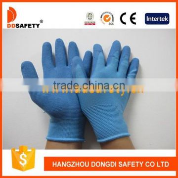 DDSAFETY Cheapest Latex Coated Gloves With 13G Blue Nylon Liner