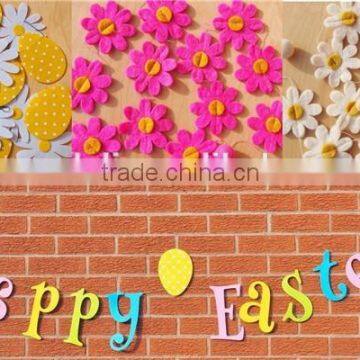 Happy Easterdecoration Felt Bunting Garland Banner Eggs handmade felt ornaments