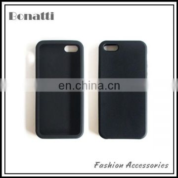 Black silicone rubber phone case