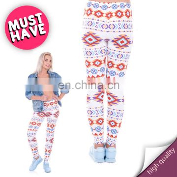 Indian aztec photo pants cheap wholesale tight printed fashion girls brand stylish denim gym yoga ladies leggings for woman