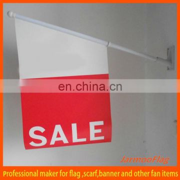 advertising hanging wall flag with bracket