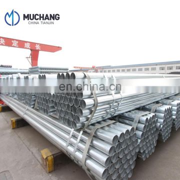 Hot dip hollow gi galvanized erw carbon ms round steel pipe