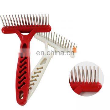 High quality cheap pet grooming dematting comb Dog rake comb