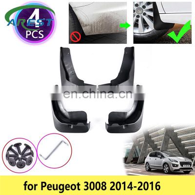 for Peugeot 3008 2014 2015 2016 Mudguards Mudflap Fender Universal Set Mud Flap Flaps Splash Guards Front Rear Wheel Accessories