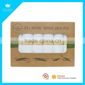 Hot Selling!!!China Manufacturer Natural Color Organic Bamboo Baby Washcloths