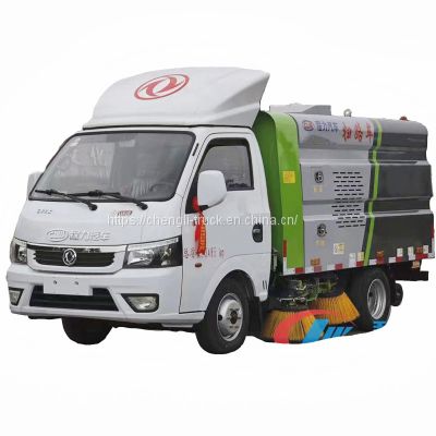 Dongfeng 4x2 mini 6 wheel street sweeper truck 2500 liters