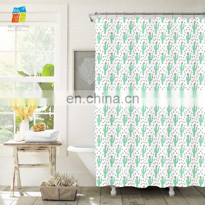 2022 walmart style disposable printed peva shower curtain