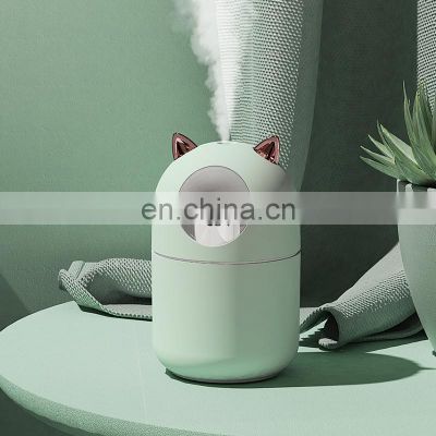 2021 Cute Cat New Design  Cool Mist Humidifier 300ml Water With  Led Lights