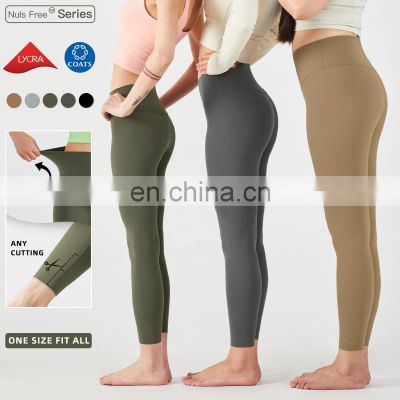 One Size Fits All Yoga Workout Leggings Custom Women Fitness Four Way Stretch Sports Pants