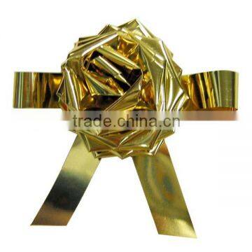 Golden Fancy Ribbon Pull Bow With Wings and Tails for Christmas Gift Packing