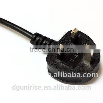 Britain style BS approval power cord UK plug