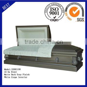 22H8519N funeral supply high quality cheap price coffin American steel casket