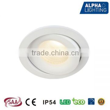13W IP rated dimmable gimbal led cob downlight