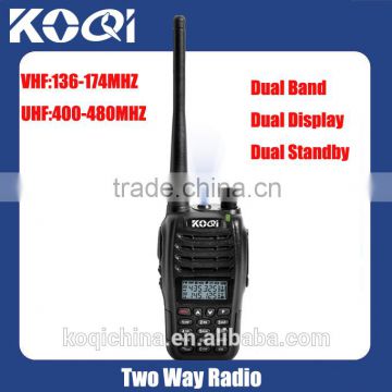 Black KQ-UVB6 amateur radio with UHF 400-480MHz.VHF 136-174MHz