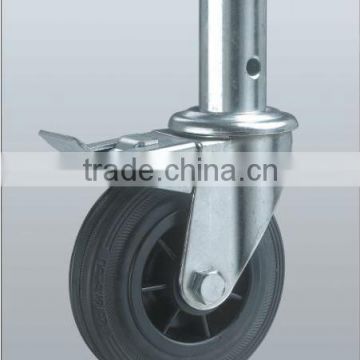 scaffolding caster with rubber wheel pp core