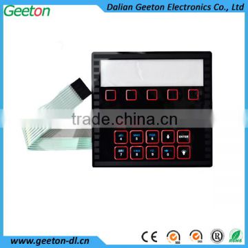 Custom Embossing Tactile Electric Membrane Panel Switch With LCD Window