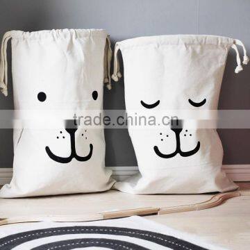 Large size durable cotton drawstring bag