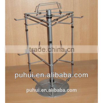 3 sided metal revolving counter rack from china factory directly