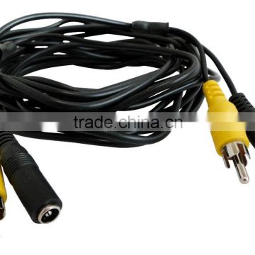CA-C005, extension car camera cable DC + RCA jack plug