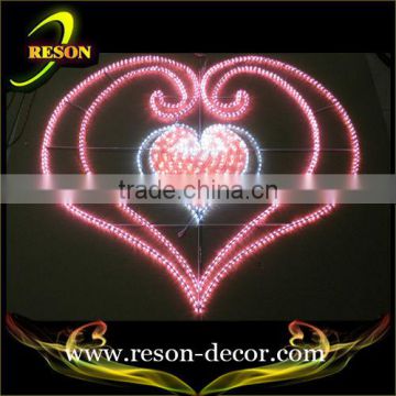 D:80cm red acrylic heart motif lights christmas motif light