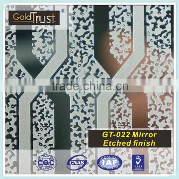 supply JIS etching finish stainless steel sheets for elevator building decoration and wall panels