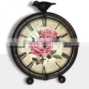 Decorative metal table clock with easel /Decorative metal table clock with easel/Decorative table top clock