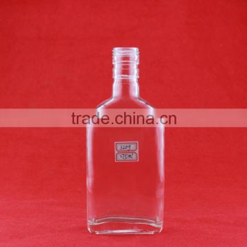 High quality 250ml glass bottle round wine bottle square tequila bottle