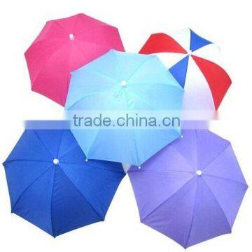 Cheap Custom Print Logo Advertising Head hat shape umbrella hat