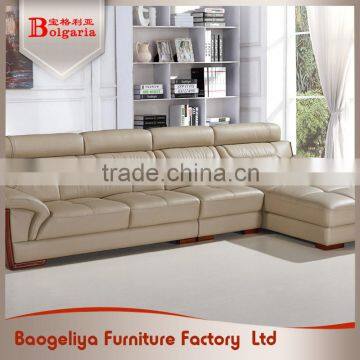 High quality easy clean eco-friendly genuine leather sofa set