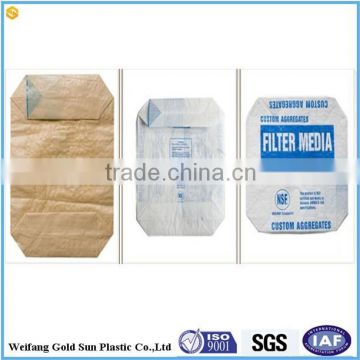 High quality 50kg polypropylene woven valve cement bags kraft paper bag packing cement bag