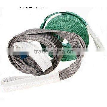 EB flat webbing slings with green