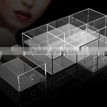 Custom retail store counter top 9 sections acrylic display shelf/acrylic display holder/cosmetic stand