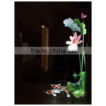 Special led mirror with lotus