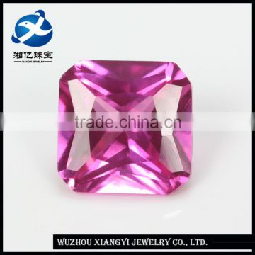 Synthetic (lab created) square shape ruby corundum gemstones for sale