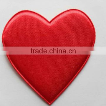 Ultrasonic embossing laser cut red heart for garment accessories / for toy
