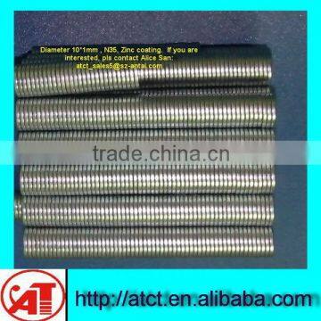 Magnet for box/zinc coated magnet