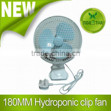 QUALITY 7" OSCILLATING 2 SPEED CLIP ON FAN FOR GROW TENT